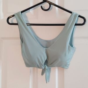 Minty green summer top, bikini top, swim top.